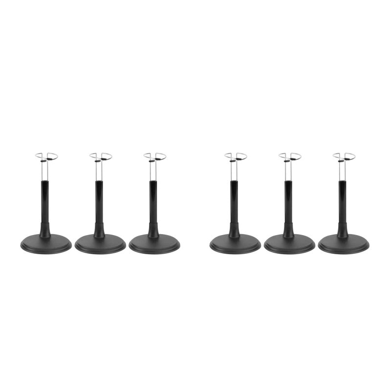 6 pcs Holder Stand PVC Doll Stand Display Rack Bracket for Dolls Action Figures Camping Outdoor Activities 25cm - Image 1