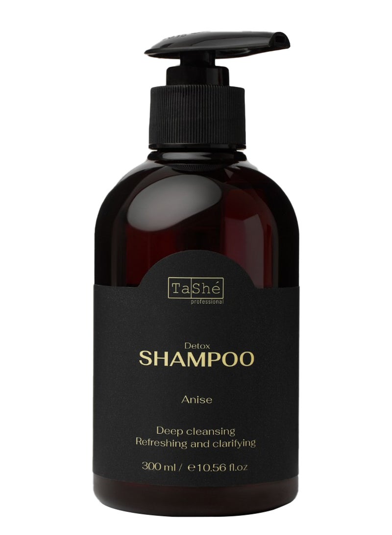 Amino Acid Detox Shampoo with Ginger, Aloe & Fision KeraVeg Complex – Anti-Dandruff, Volume & Scalp Balance, 300 ml