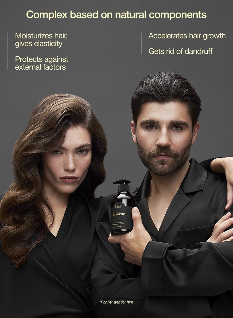 Tashe Amino Acid Detox Shampoo with Ginger, Aloe & Fision KeraVeg Complex – Anti-Dandruff, Volume & Scalp Balance, 300 ml  - Image 3