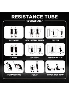 ENDLESS  Toning Tubes Set of 5 with Different Resistance Levels | With Door Anchor, Handles, Waterproof Carry Bag, Leg Ankle Straps for Men and Women  - Image 5