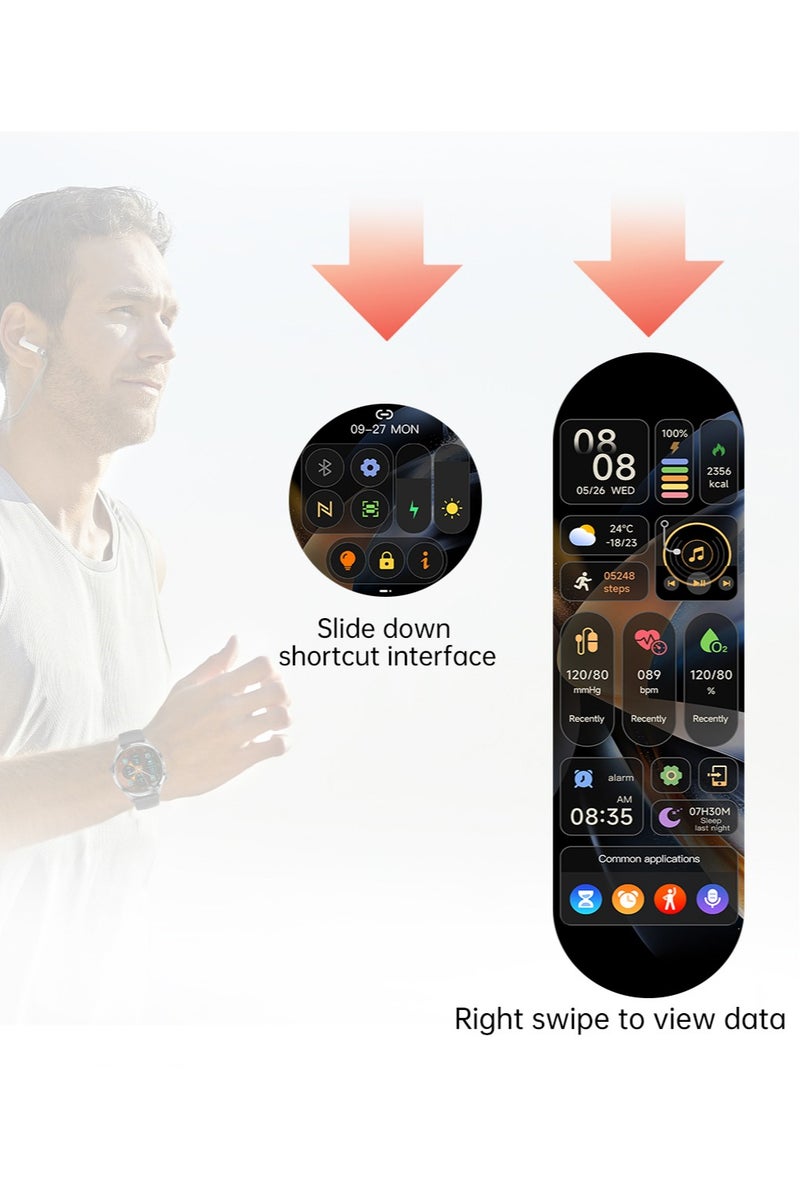 RollsTimi  Men's Smartwatch, Bluetooth Answer/Make Calls, Multiple Sports Modes, DIY Personality Settings, 1.53-Inch Full-Screen Touch, Universal For Android 4.4 Above /IOS 9.0 Above Systems - Image 4