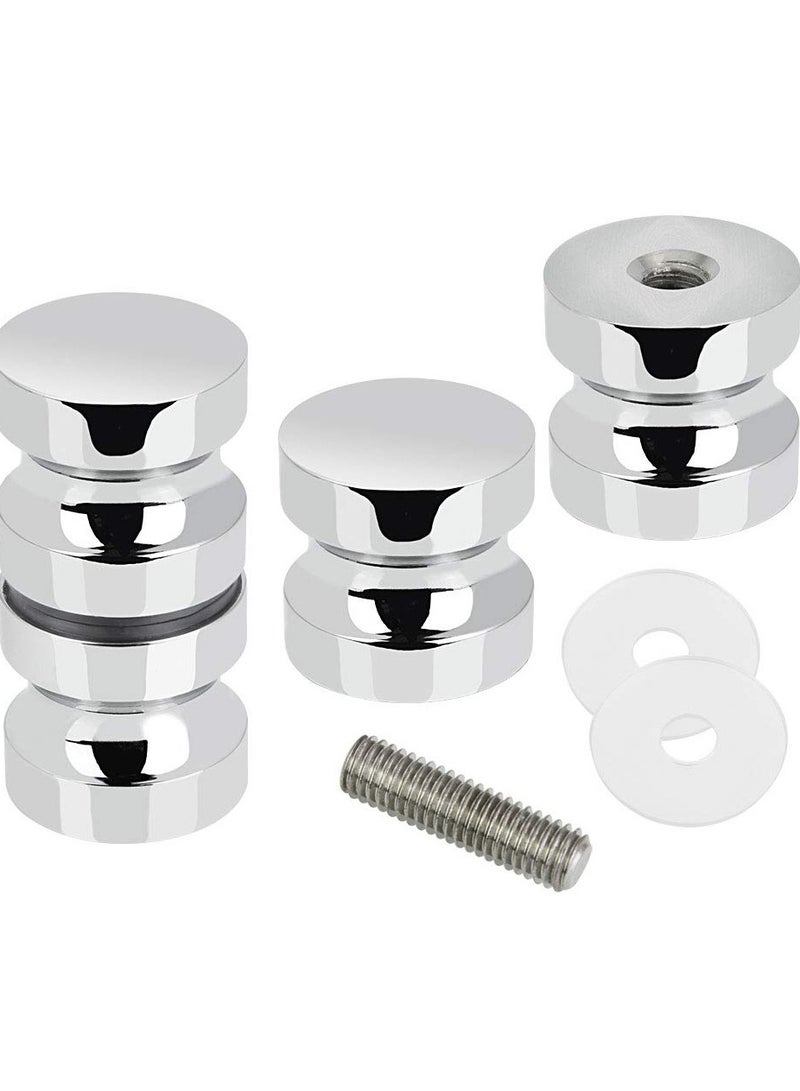 SYOSI 2 Set Shower Screen Handle Bathroom Door Handle Knob with Solid Stainless Steel for Replacement Groove Glass Door(Install Screw 7.5mmx30mm) - Image 2