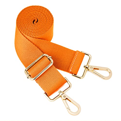 ZOOEASS Wide Shoulder Strap (Solid),Adjustable Replacement Belt Crossbody Canvas Bag Handbag (Orange) - Image 1
