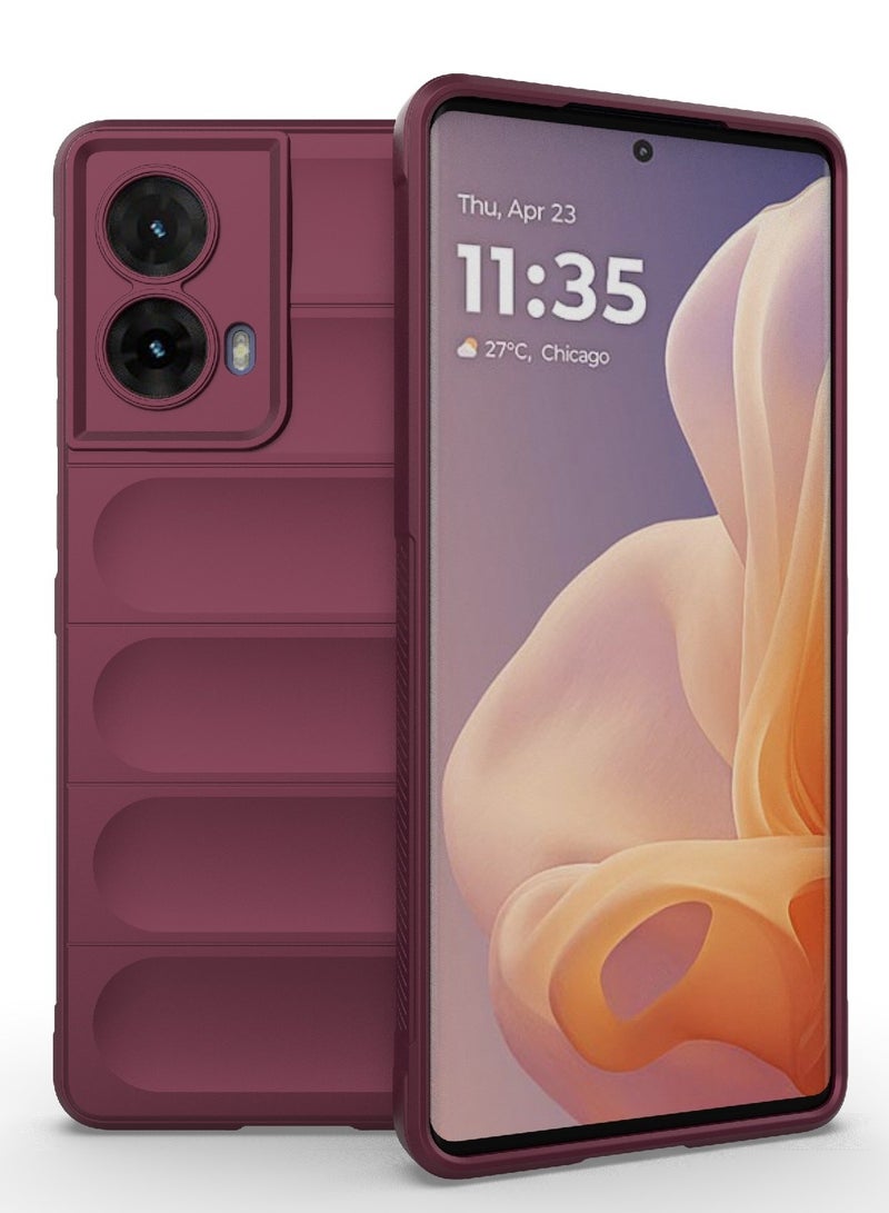 Phone case cover Magic Shield TPU + Silicone Shockproof Phone Case For  Moto G85 (Wind Red) - Image 1
