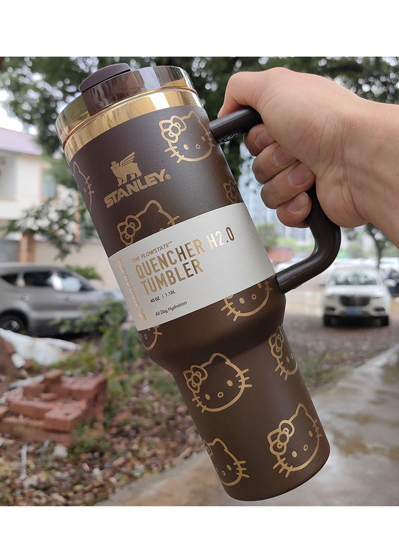 Stanley Quencher H2.0 Stainless Steel Vacuum Insulated Tumbler with Lid and Straw for Water, Iced Tea or Coffee, Smoothie and More,  40oz/1.18L - Image 1