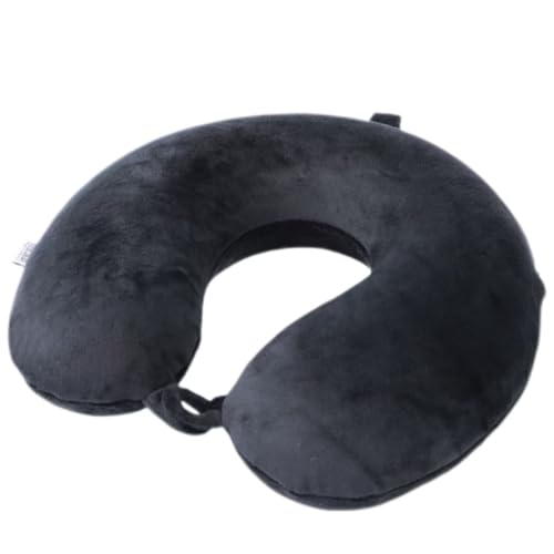 Far win Travel Pillow100 Pure Memory Foam U Shaped Neck PillowSuper Lightweight Portable Headrest Great for Airplane CarHomeOfficeSleeping Rest Black - Image 1