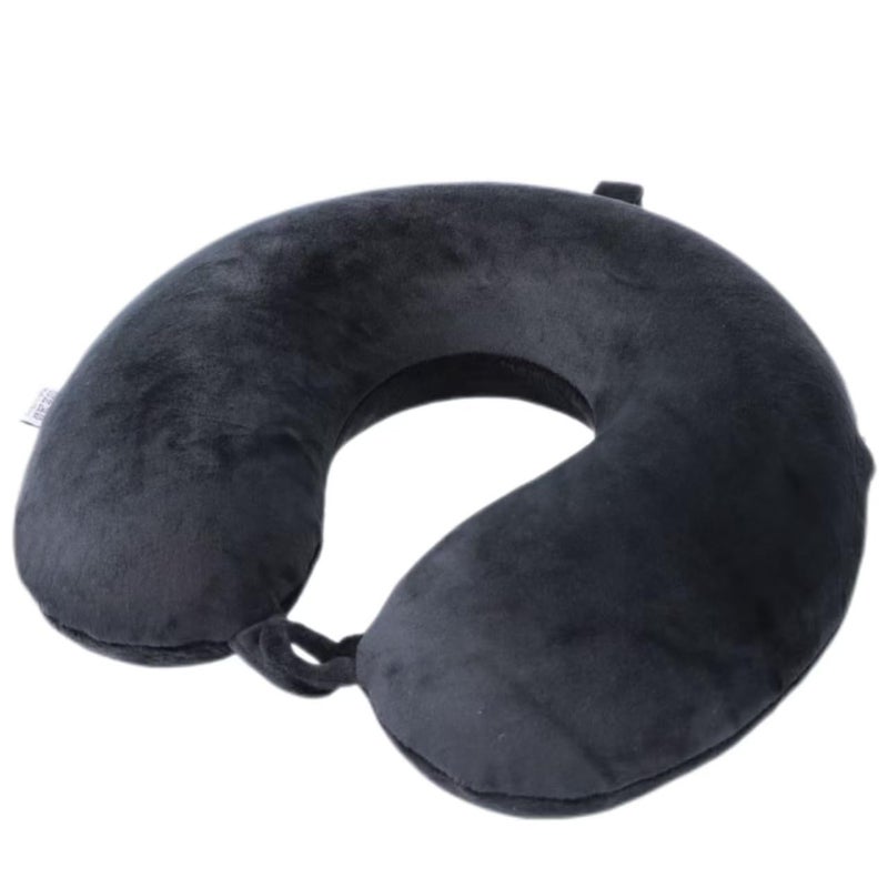 Far win Travel Pillow100 Pure Memory Foam U Shaped Neck PillowSuper Lightweight Portable Headrest Great for Airplane CarHomeOfficeSleeping Rest Black - Image 2