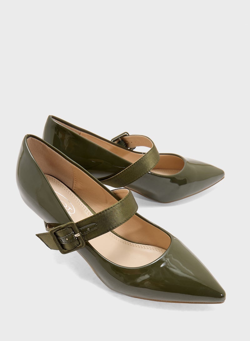 Spot-On Mary-Jane Pointed Pump - Image 4
