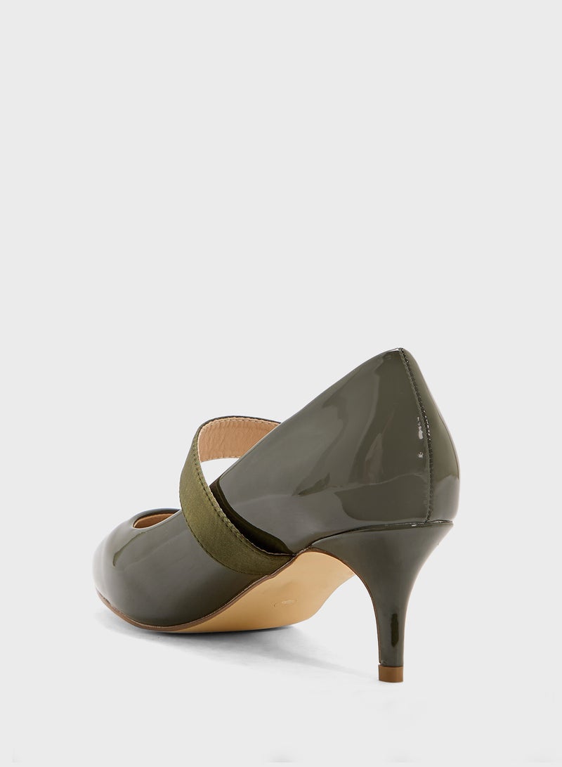 Spot-On Mary-Jane Pointed Pump - Image 3