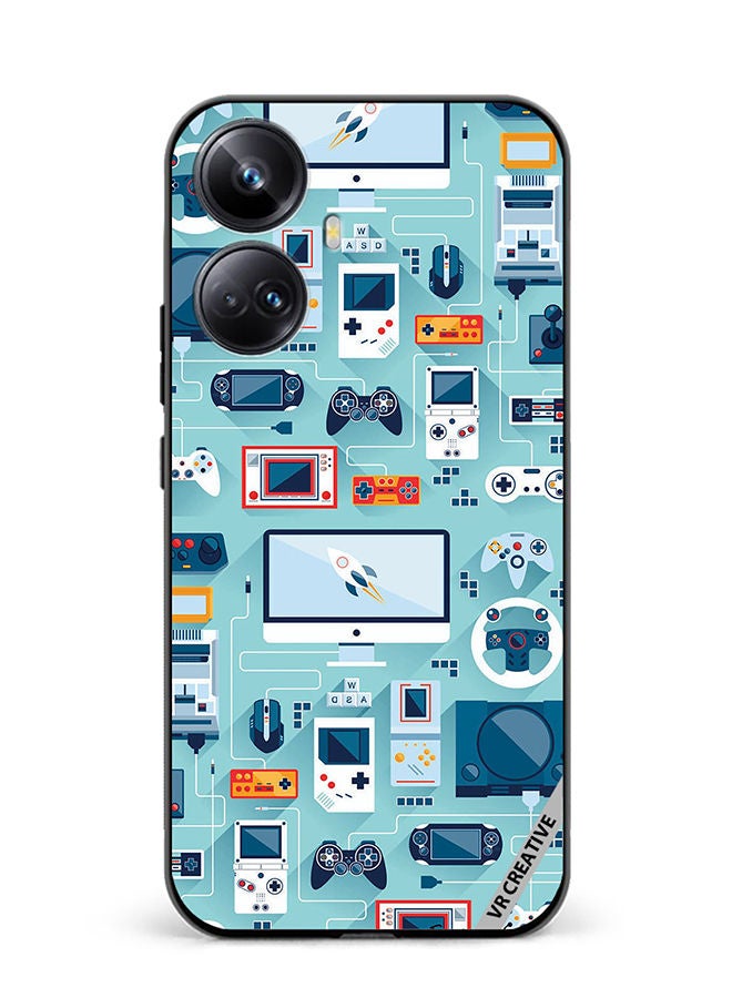 VR CREATIVE Protective Case Cover For Realme 10 Pro Plus Ps 5 Remote Controls Design Multicolour - Image 1