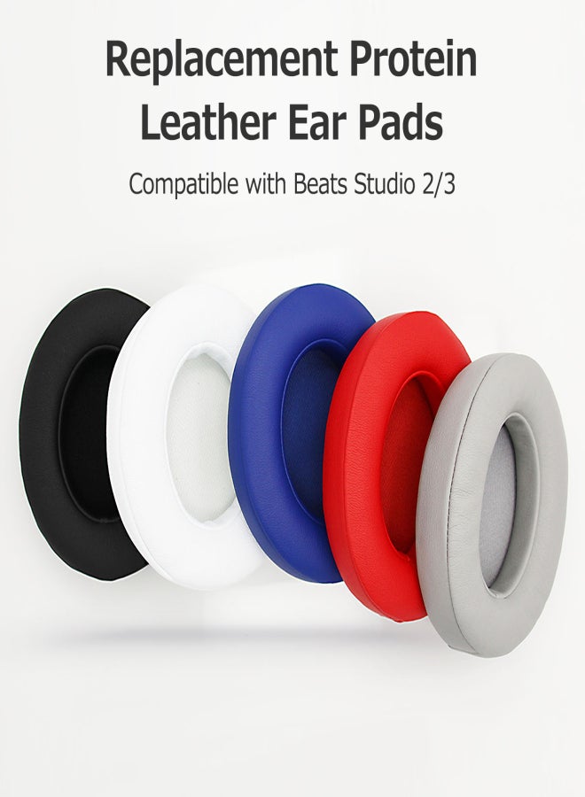 Headset Ear Pads Protective Cover Replacement Protein Memory Foam Ear Cushions Compatible with Beats Studio 2/3 Red - Image 4