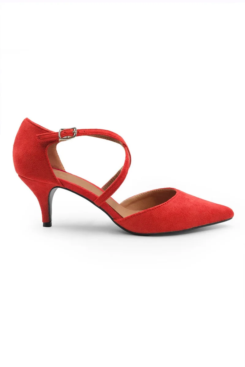 Where's That From 'Kennedi' Low Kitten Heel With Crossover Strap