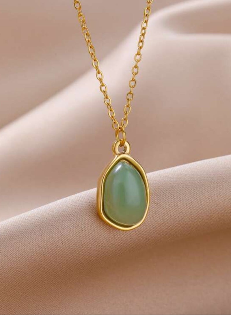 إيكوال سلسال نسائي أنيق من الاستانلس ستيل مطلي باللون الذهبي - Image 1