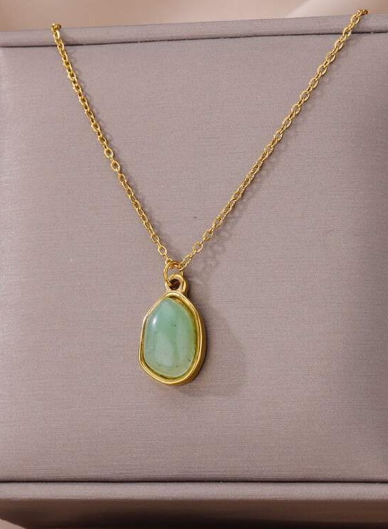 إيكوال سلسال نسائي أنيق من الاستانلس ستيل مطلي باللون الذهبي - Image 3