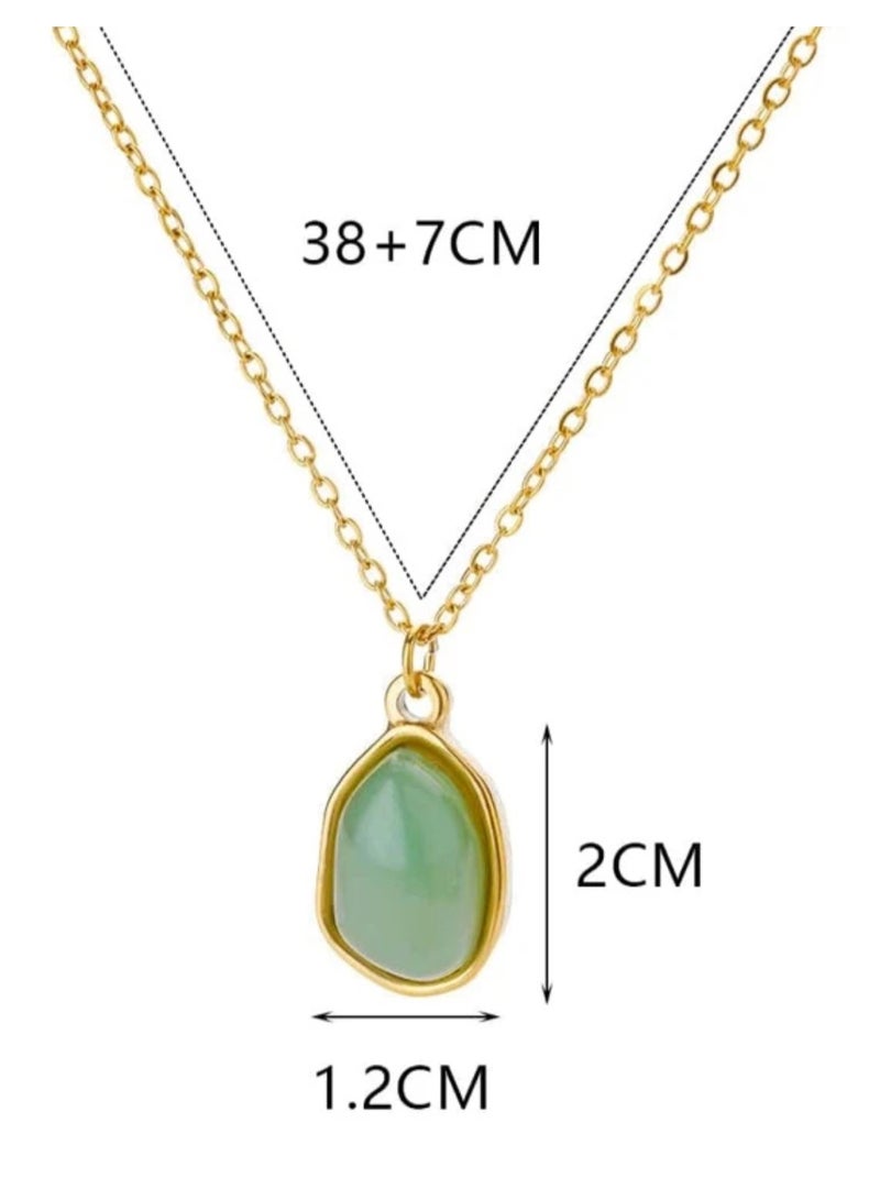 إيكوال سلسال نسائي أنيق من الاستانلس ستيل مطلي باللون الذهبي - Image 4