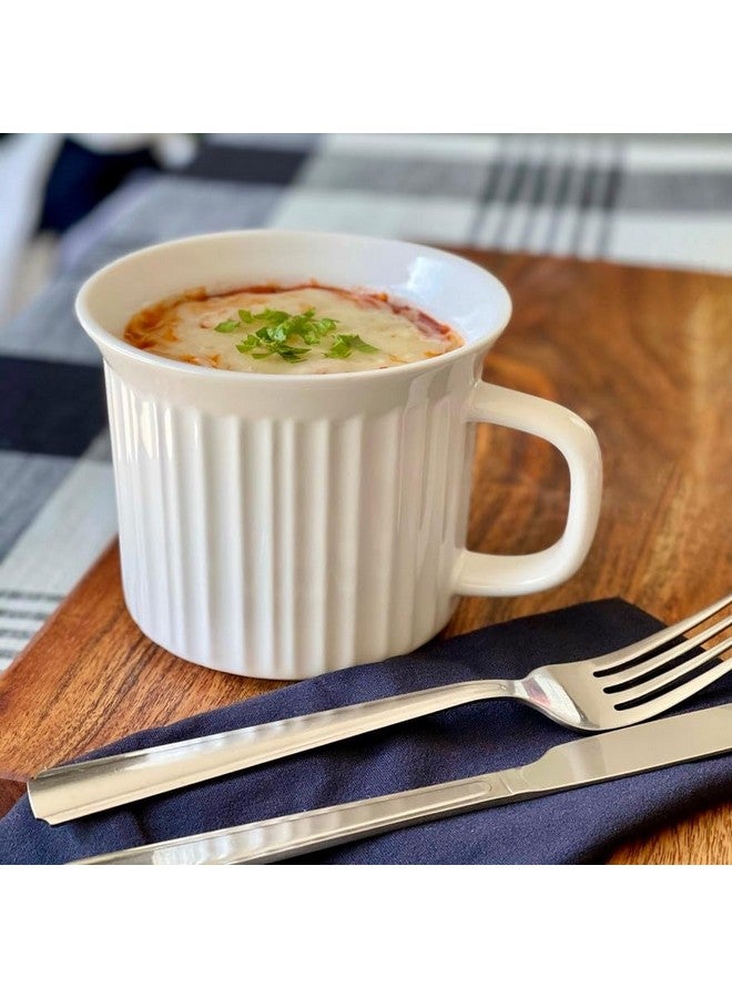 كورنينج وير كوبان سيراميك للطعام من CorningWare، سعة 20 أونصة، بأغطية تهوية خالية من مادة BPA، لون أبيض فرنسي - Image 4