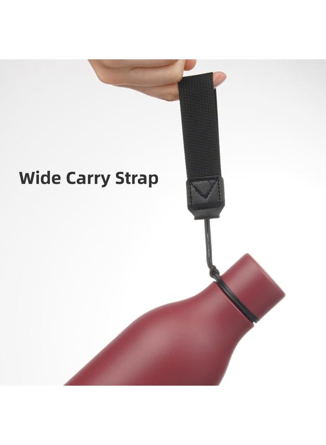 Konokyo Insulated Water Bottle with Strap,25 oz Double Wall Stainless Steel Vacuum Bottles Metal Water Flask,Brick Red - Image 4