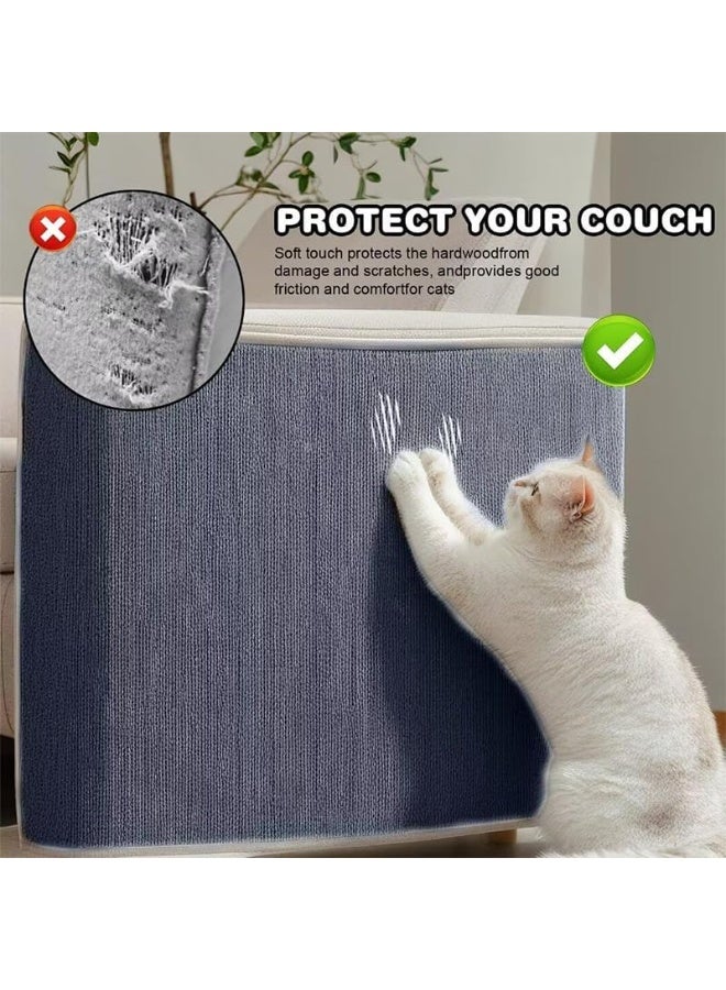 موثوقية التنبؤ سجادة خدش القطط، بقايا سجاد ذاتية اللصق مقاس 40×200 سم، واقي أثاث من خدش القطط، واقي سجاد من خدش القطط، خدش تسلق القطط بنفسك (رمادي فاتح) - Image 4