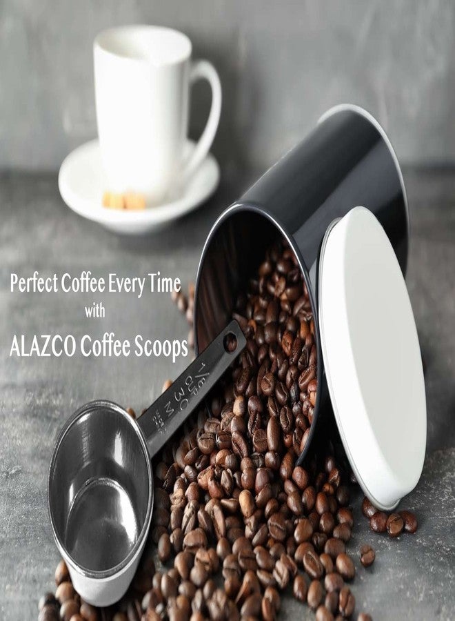 ALAZCO 3pc BPA FREE STAINLESS STEEL ALAZCO COFFEE MEASURING SCOOP 1/8 CUP (2 Tbsp | 30 ml | 30 cc | 1 oz) Holiday Baking Cooking Measuring Scoop Spice Herbs Salt Sugar Flour Cocoa Protein Powder Keto Cream - Image 2