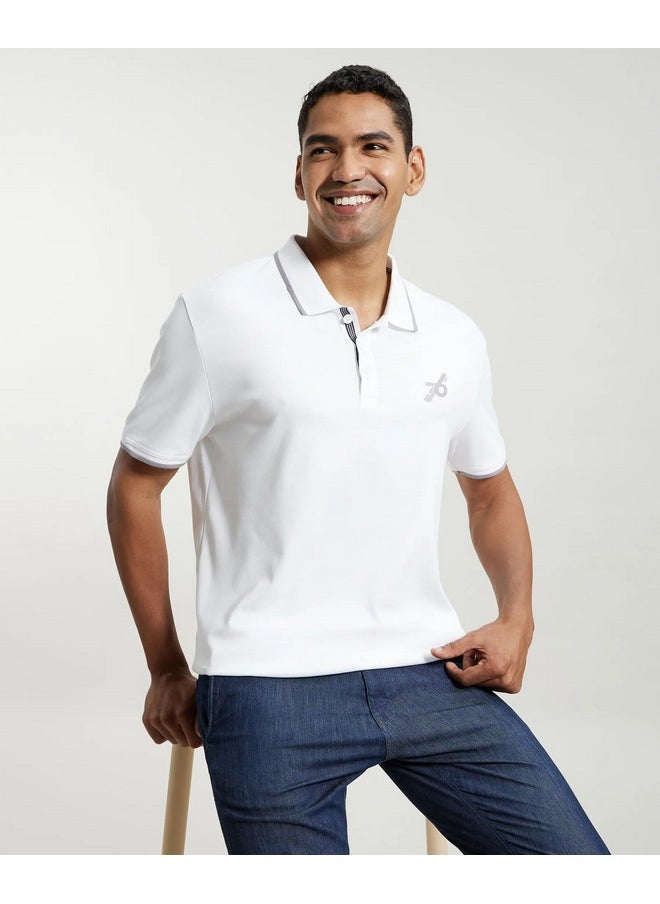 JOCKEY - Jockey Men's Solid Regular Fit Half Sleeved Polo T-Shirt (3911-01_White 2XL) - Image 1