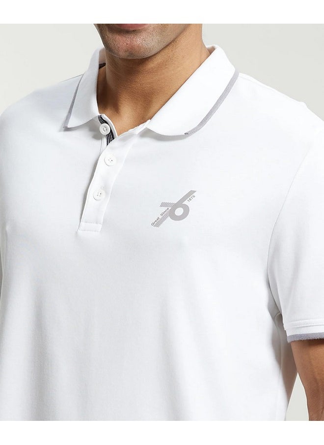 JOCKEY - Jockey Men's Solid Regular Fit Half Sleeved Polo T-Shirt (3911-01_White 2XL) - Image 1