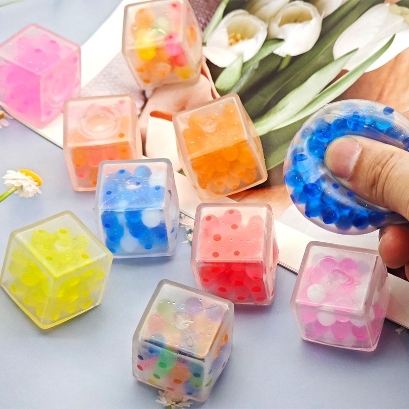 17pcs Mixed Assorted Stress Cubes Bulk Slow Rising Ice Cubes Sensory Squeeze Cubes Party Favors Gift for Her Him Classroom Prizes Birthday Party Favors Goodie Bag Fillers Random Colors - Image 2