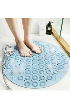 Shower Mats Non Slip Anti Mould Machine Washable Bathtub Mat with Suction Cup Safety Bath Mat, Antibacterial Rubber Kids Shower Mat with Drain Holes