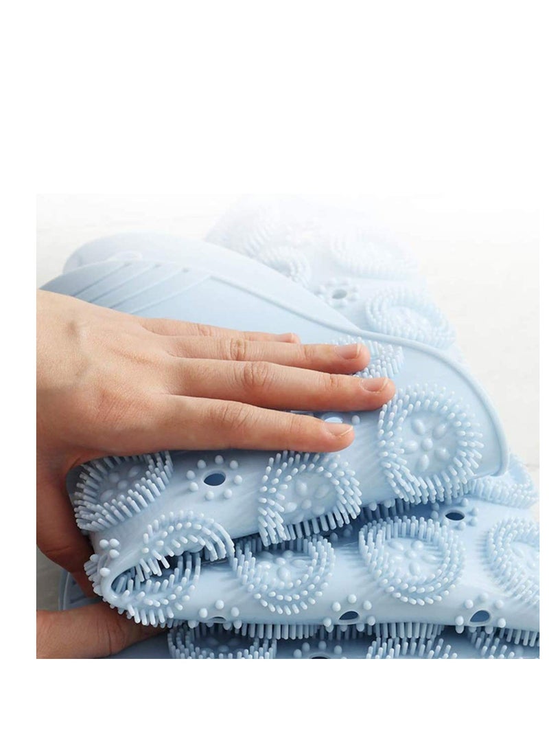 SYOSI - Shower Mats Non Slip Anti Mould Machine Washable Bathtub Mat with Suction Cup Safety Bath Mat, Antibacterial Rubber Kids Shower Mat with Drain Holes - Image 1