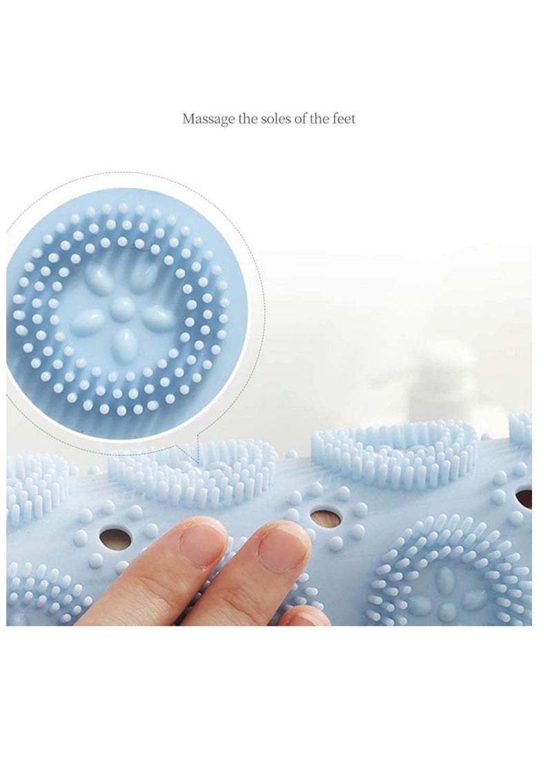 SYOSI - Shower Mats Non Slip Anti Mould Machine Washable Bathtub Mat with Suction Cup Safety Bath Mat, Antibacterial Rubber Kids Shower Mat with Drain Holes - Image 1