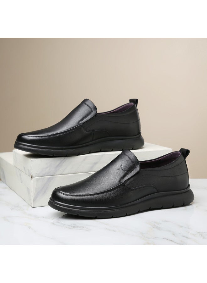 RED DRAGONFLY 【leap Month Shoes】 أحذية رجالية شتوية وخريفية مبطنّة بالفرو، أحذية جلدية عادية، ماركة رجالية، أحذية انزلاق، جلد طبيعي، لوفير للأعمال، أحذية كسولة - Image 3