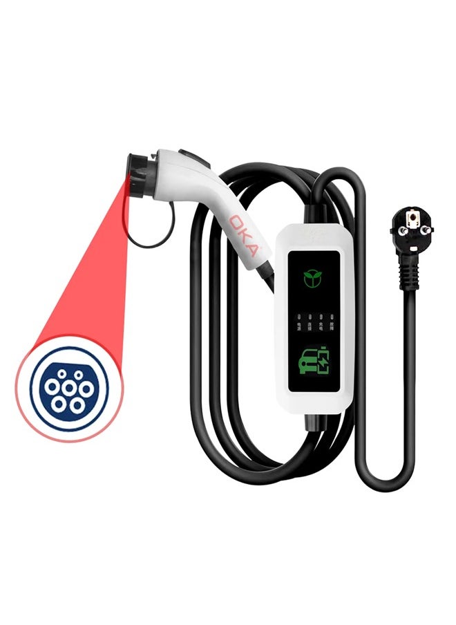OKA Electric Car Charger Compatible with All Electric Cars 3.5KW – 16A – 250V / Model YYU50  - Image 2