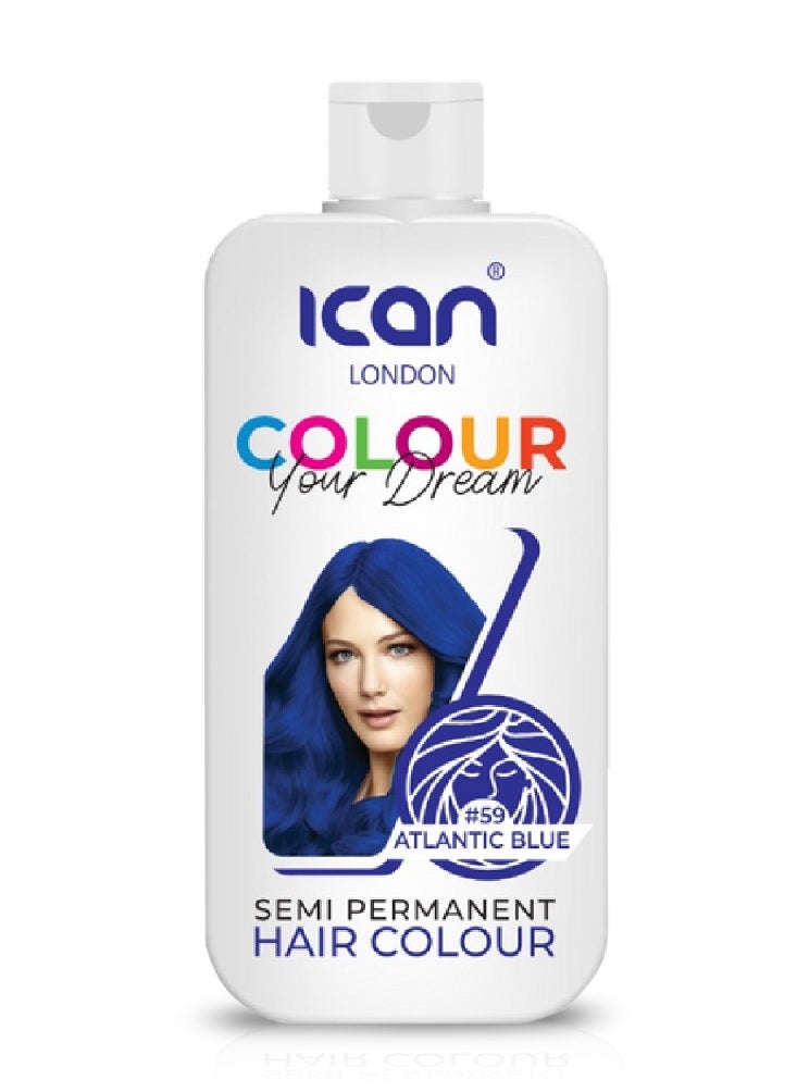 iCan London ican London Colour Your Dream Semi Permanent Hair Color 100ml (59-ATLANTIC BLUE) 