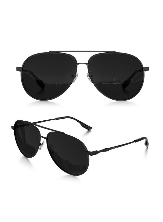 LUENX Aviator Sunglasses for Men Women Polarized - UV400 Protection, Stylish Shades, Driving, Outdoor Activities, Black, L - Image 1