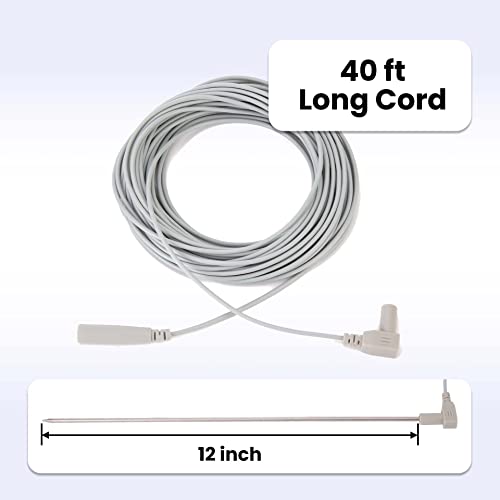 Hooga Grounding Rod with 40 ft Ground Wire for Grounded Earth Connected Products, Mats, Sheets, Pads, Wrist Bands, Blankets, Pillow Case. Stay Grounded Indoors. Stainless Steel Rod. Great for Travel. - Image 3