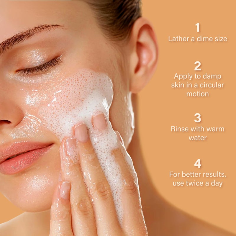 InstaNatural Vitamin C Cleanser | All Natural Face Wash, Brightens Skin, Good for Uneven Texture, USA Made with Coconut Water and Aloe Vera, 6.7 FL Oz - Image 4