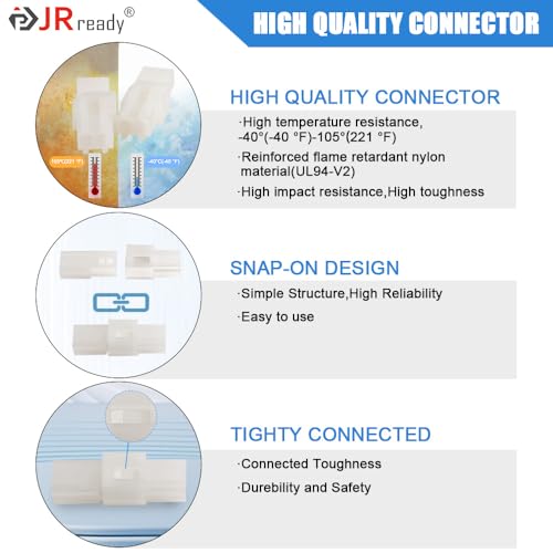 JRready ST6410 Standard .062" Pin and Socket Connectors 9-Circuits(4 Matched Sets),3.68mm Pitch,Compatible with Molex Standard .062" 9 Pin Male& Female Connector 18-24 AWG,Free Hanging - Image 4