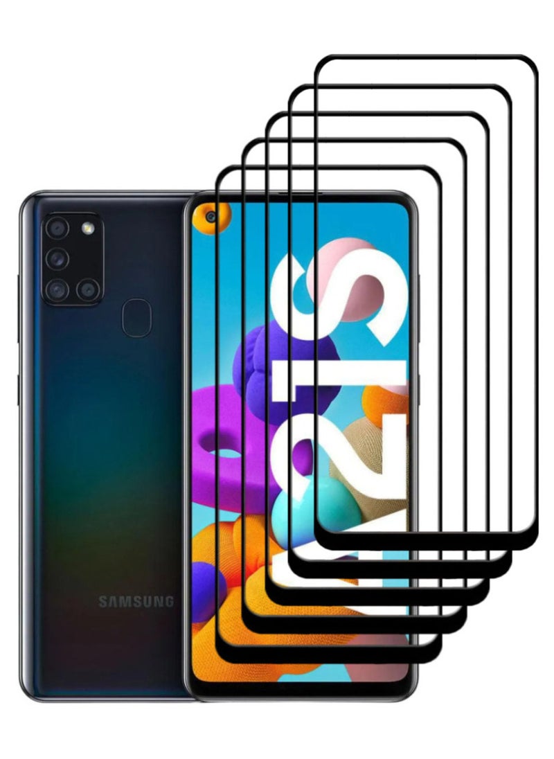 ACLIX 5 Pieces Antistatic ESD Dustproof Premium Quality High Definition Tempered Glass Screen Protector Designed For Samsung Galaxy A21s - Image 1