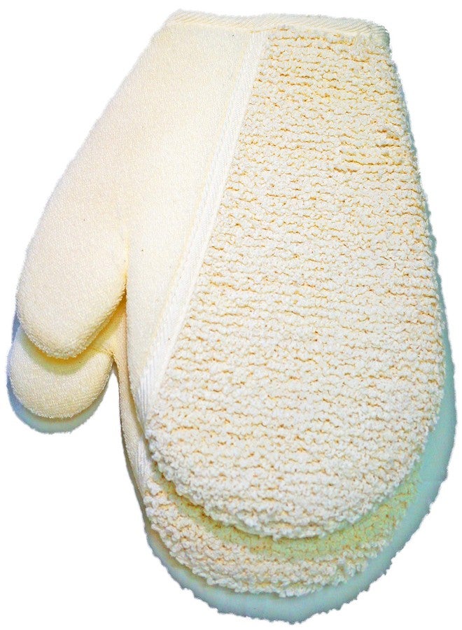 JINS-Hung 2Pack（7.8x7.7inches） Exfoliating Soft Terry Cloth Gloves Mitten Remove Dead Skin Bath Body Scrub Mitt, Deep Exfoliation Glove Skin Exfoliator Mitt for Men and Women When Bath Spa and Shower - Image 4