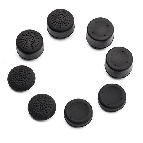 PSS Gaming Controller Soft Rubber Thumb Grips Black Thumbstick Joystick Extra High Enhancements Cover Caps Skin for Playstation 5 PS5 PS4 PS3 Xbox 360 Xbox One (8PCS) - Image 3