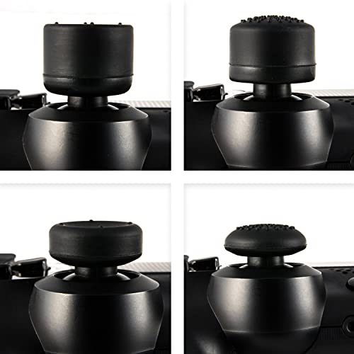 PSS Gaming Controller Soft Rubber Thumb Grips Black Thumbstick Joystick Extra High Enhancements Cover Caps Skin for Playstation 5 PS5 PS4 PS3 Xbox 360 Xbox One (8PCS) - Image 2