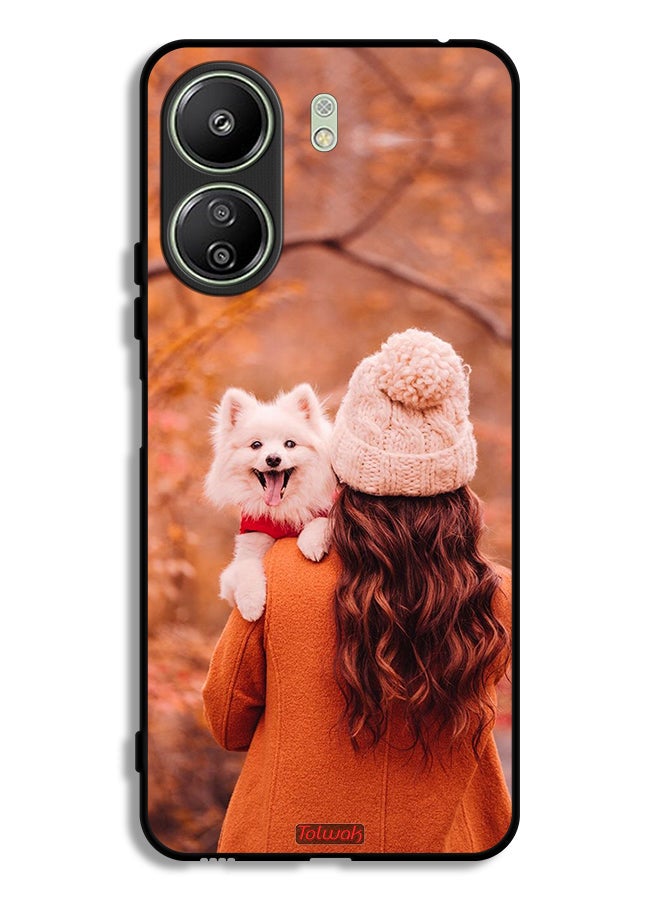 Tolwak Xiaomi Redmi 13C Protective Case Cover Holding Puppy - Image 1