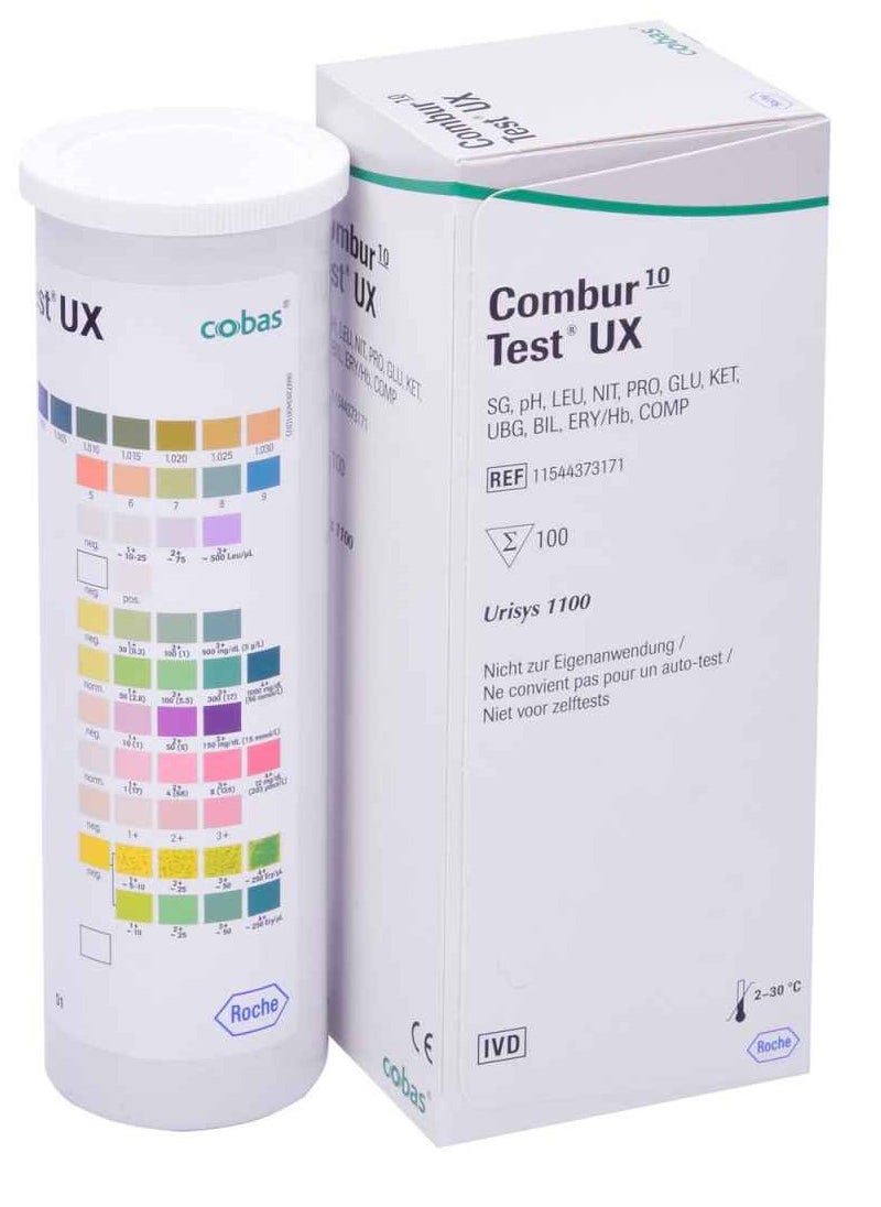 Pack of 100 Combur 10 Test UX Urine Ketones Test Strips - pzsku/Z9BEB7ED49966E969505BZ/45/_/1695234113/5397242e-3c1f-4946-a31e-8c6241042d01