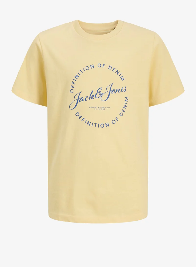 جاك وجونز جونيور تيشيرت جرايسون للأطفال بياقة دائرية