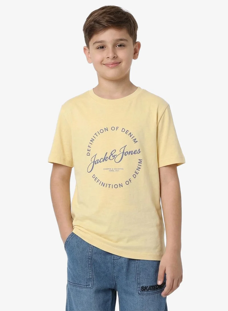 جاك وجونز جونيور تيشيرت جرايسون للأطفال بياقة دائرية