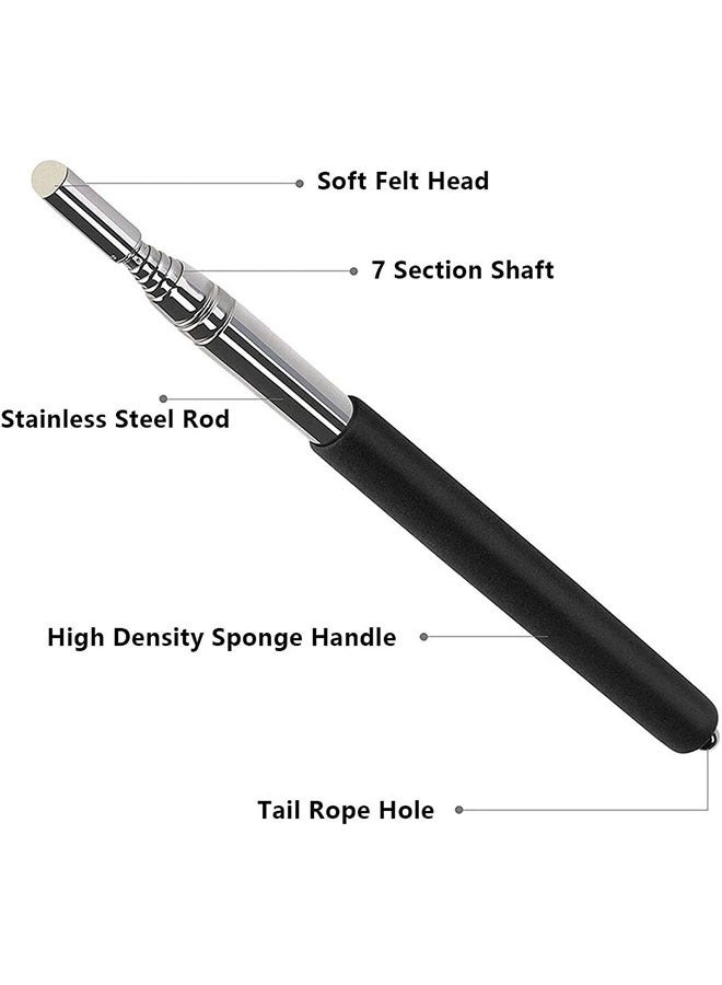 ماركة غير محددة Telescopic Pointer Stick with Hand Lanyard，Teacher Pointer for Classroom，Presentation Pointers for Teachers， Handheld Whiteboard Pointer Stick  - Image 4