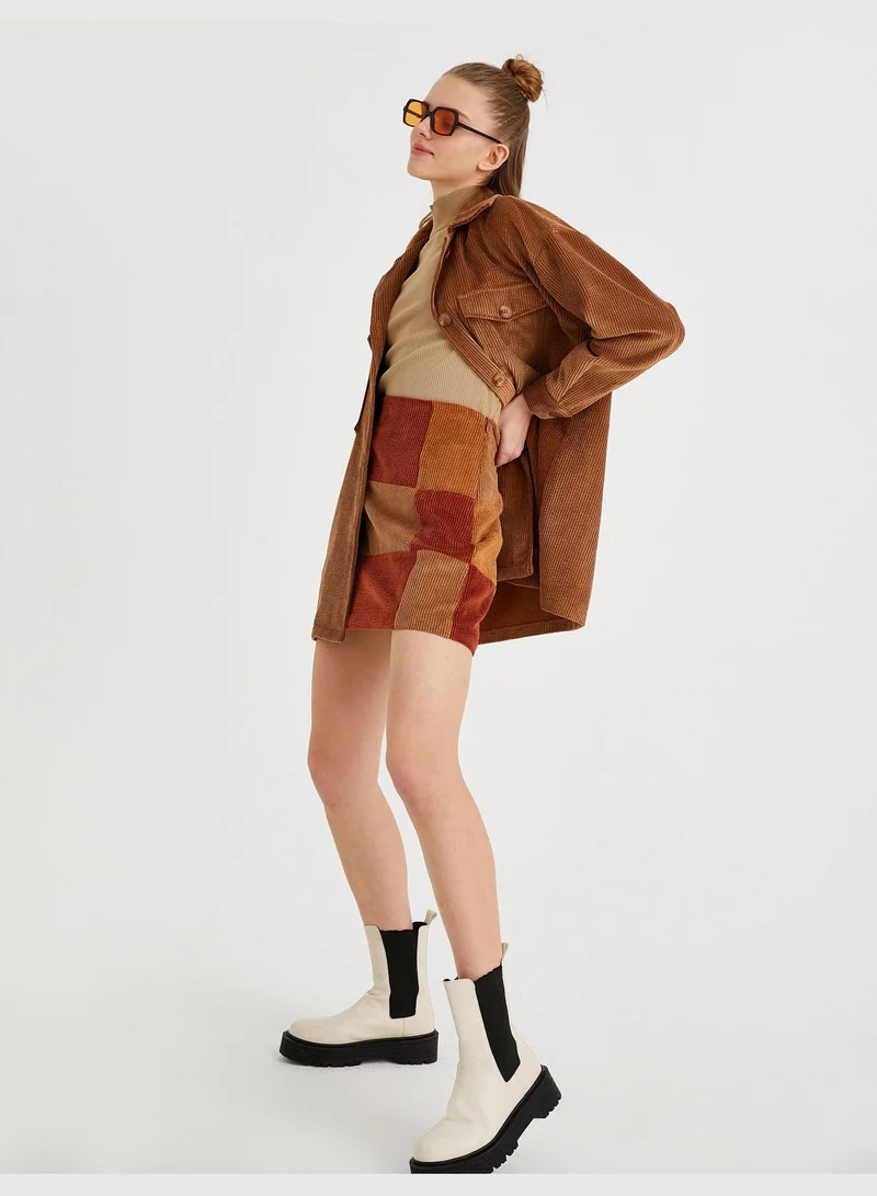 KOTON Color Block Mini Skirt