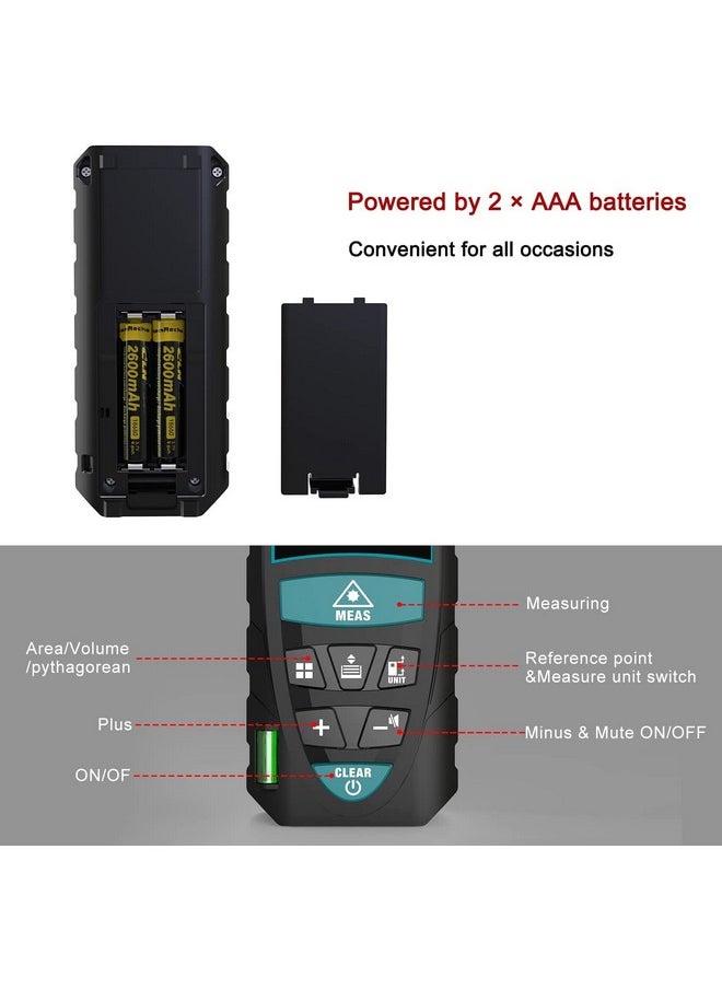 Themisto - Themisto TH-M81 Laser Distance Meter (50m Range) with Backlit LCD and Pythagorean Mode - Image 1