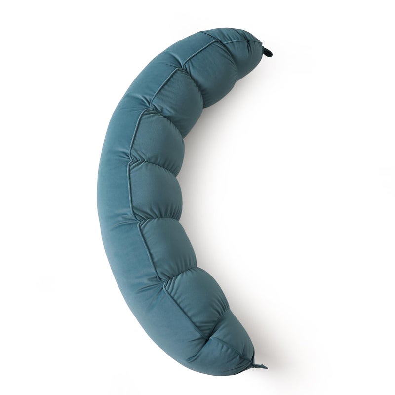 Ailuteie Peallow(Pat. Pend) â€“ Long Round Body Pillow for Adults, Bolster Pillow for Sleeping, Soft and Supportive Pillow for Sleeping & Lumbar Support (Slate Blue,59") - Image 1