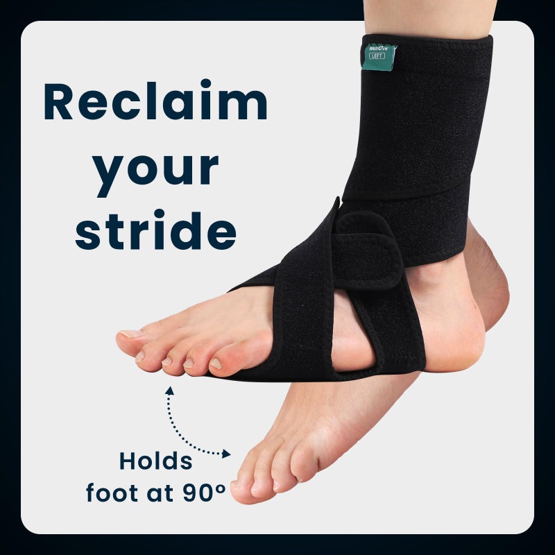 Welnove 2 Pack Drop Foot Brace with Arch Supportï¼ŒAFO Ankle Brace for Walking ï¼ŒRelieve The Instability of Lower Limbs by Foot Drop, MS, Spinal Cord Injury (Include Left and Right, FSA HSA Eligible) - Image 2