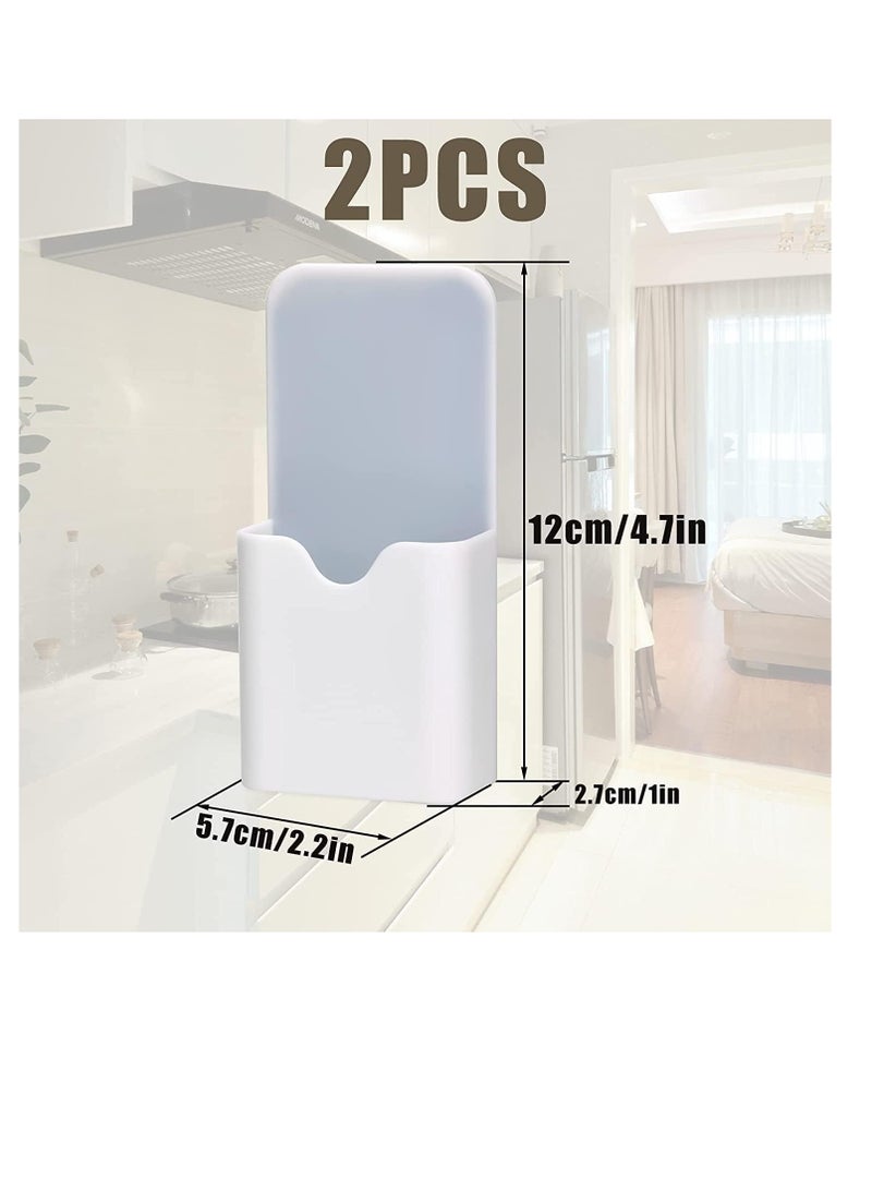 FengSVMA 2pcs Magnetic Pen Marker Holders, Dry Erase Marker Magnetic Cup Holder Organizer Home Office Supplies for Refrigerator Whiteboard Locker (White) - Image 3